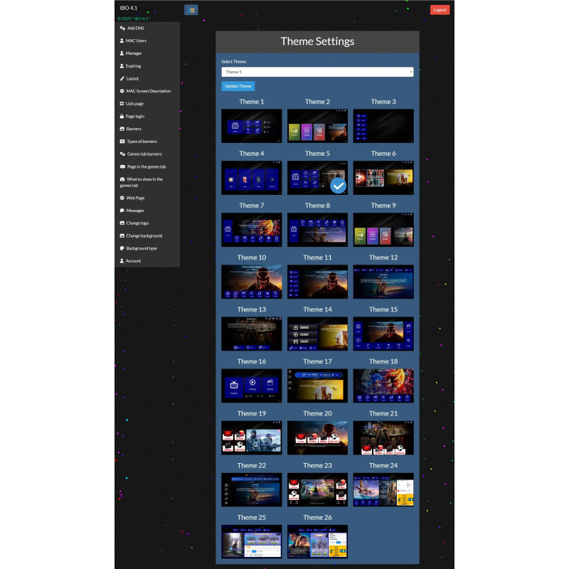 IBO 26 themes proshop-iptv player